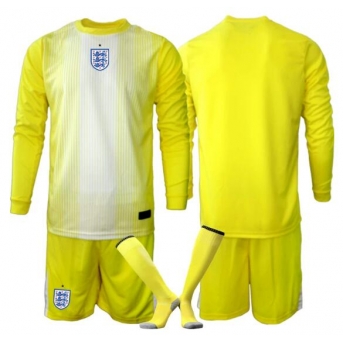 Billige Fotballdrakt England Keeper Replika Bortedraktsett Barn VM 2026 Langermet (med bukser)